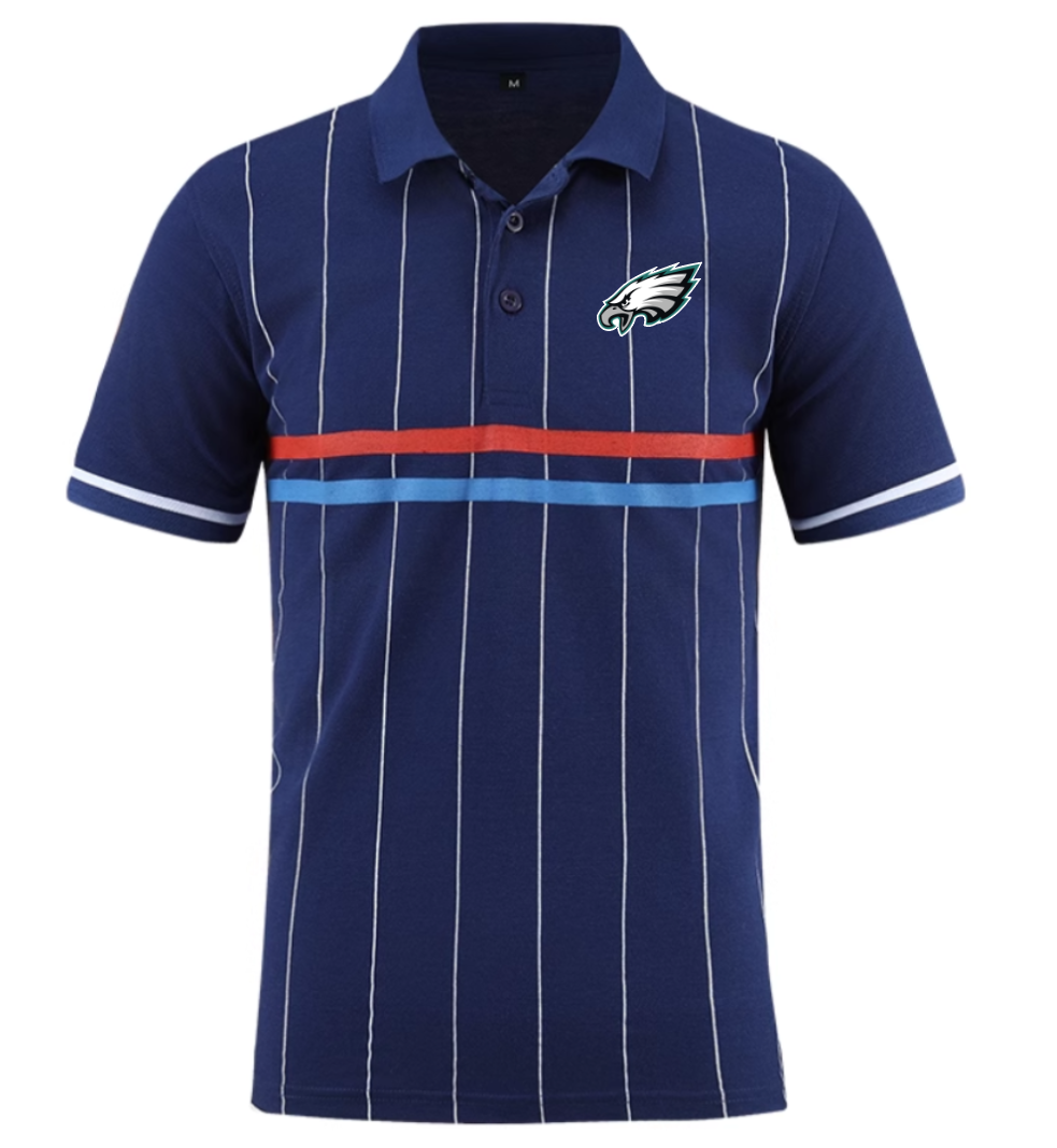 Philadelphia Eagles blue Men 2025 NFL polo T shirt->nfl t-shirts->Sports Accessory